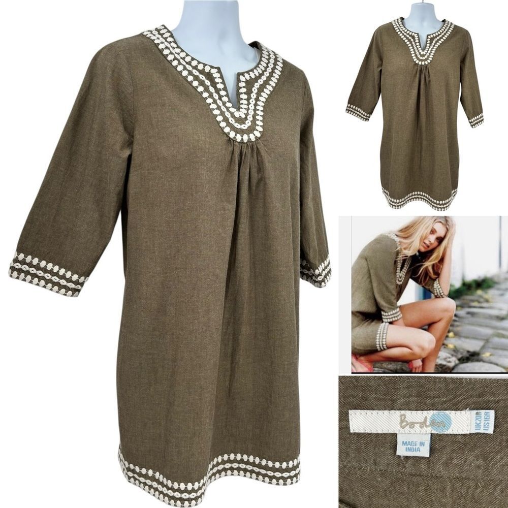 Boden Long Island 100% Cotton Boho Dress Sz. 16
